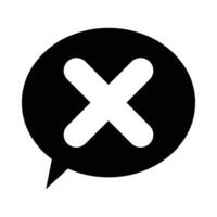 Cruz marca vetor glifo ícone para pessoal e comercial usar.