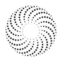 pontilhado espiral vórtice Projeto elemento, vetor ilustração.