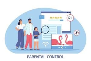 parental ao controle conteúdo composição vetor