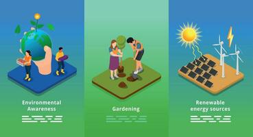 ecológico consciência infográficos vetor