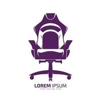 uma logotipo do cadeira, escritório cadeira ícone, confortável cadeira vetor silhueta