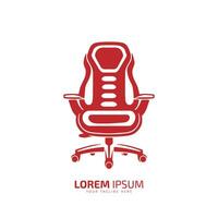 minimalista mobília logotipo Projeto cadeira vetor ícone silhueta isolado