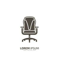 uma abstrato logotipo do cadeira, escritório cadeira ícone, confortável cadeira vetor silhueta isolado