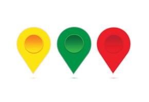 mapa de localização marcadores de ponteiro GPS para ilustração de arte de ícones de destino vetor