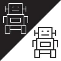 robô ícone. robô vetor ícone a partir de artificial inteligência coleção. esboço estilo robô ícone.