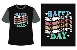 feliz avós dia camiseta vetor, engraçado vintage avós dia t camisa Projeto vetor