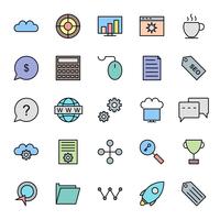 Conjunto de vetor SEO Search Engine Optimization Icons