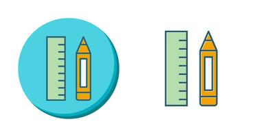 ícone de vetor de lápis e régua