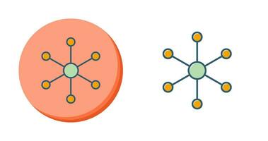 ícone de vetor de estrutura molecular