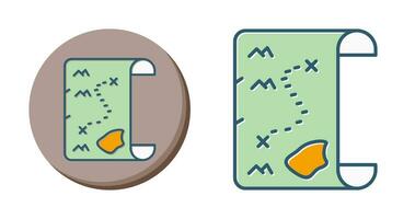 ícone de vetor de mapa pirata