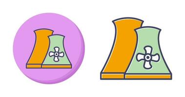 ícone de vetor de usina nuclear