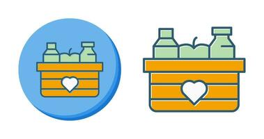 ícone de vetor de doação de alimentos