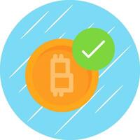 bitcoin aceitaram vetor ícone Projeto