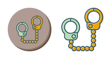 ícone de vetor de algemas da polícia