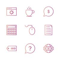 Conjunto de vetor SEO Search Engine Optimization Icons