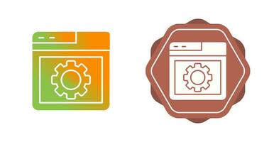 ícone de vetor de configuração do navegador