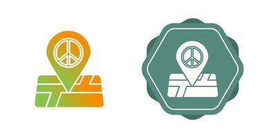 ícone de vetor de localização de paz