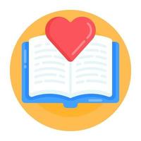 livro de amor favorito vetor