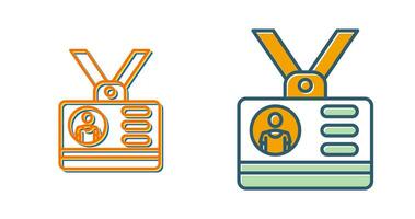 ícone de vetor de cartão de identificação
