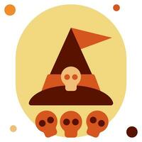 bruxas chapéu ícone ilustração, para uiux, infográfico, etc vetor