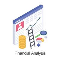 análise financeira online vetor