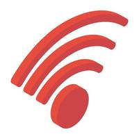conceitos de sinais de wi-fi vetor
