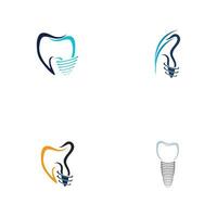 dental implantar logotipo Projeto conceito vetor, dental Cuidado logotipo modelo vetor