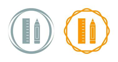 ícone de vetor de lápis e régua