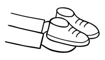 ilustração em vetor desenho animado de sapatos novos para presente