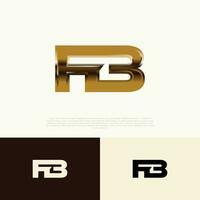 fb inicial moderno logotipo exclusivo modelo para marca identidade vetor
