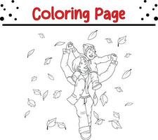 fofa desenho animado coloração página ilustração vetor. para crianças coloração livro. vetor
