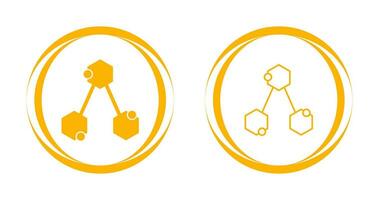 ícone de vetor de estrutura química