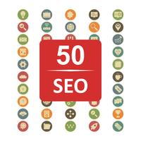 Conjunto de vetor SEO Search Engine Optimization Icons