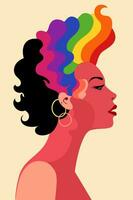 lgbt arco Iris plano arte ilustração poster vetor