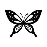 borboleta linha arte. simples mínimo borboleta linha tatuagem ícone logótipo vetor