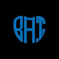 design criativo do logotipo da letra do morcego. design exclusivo de morcego. vetor