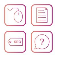 Conjunto de vetor SEO Search Engine Optimization Icons