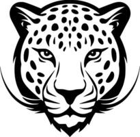 leopardo, Preto e branco vetor ilustração