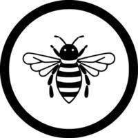 abelhas - Preto e branco isolado ícone - vetor ilustração