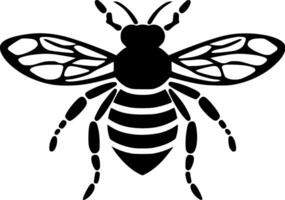 abelha, minimalista e simples silhueta - vetor ilustração