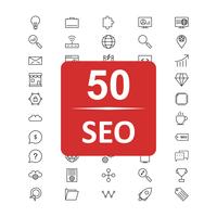 Conjunto de vetor SEO Search Engine Optimization Icons