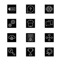 Conjunto de vetor SEO Search Engine Optimization Icons