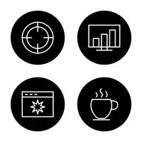 Conjunto de vetor SEO Search Engine Optimization Icons