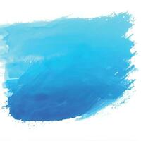 desenho de mão desenho aquarela pincelada azul vetor