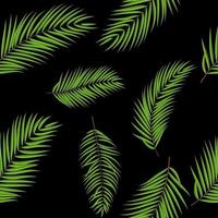 silhueta de folha de palmeira linda sem costura de fundo vetor