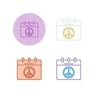 ícone de vetor de calendário de paz