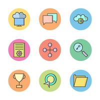 Conjunto de vetor SEO Search Engine Optimization Icons