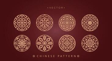 chinês tradicional decorativo padronizar vetor