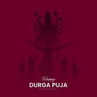 durga face dentro feliz durga puja, dussehra, e navratri celebração conceito para rede bandeira, poster, social meios de comunicação publicar, e folheto publicidade vetor