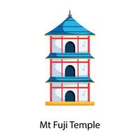 templo do monte fuji vetor